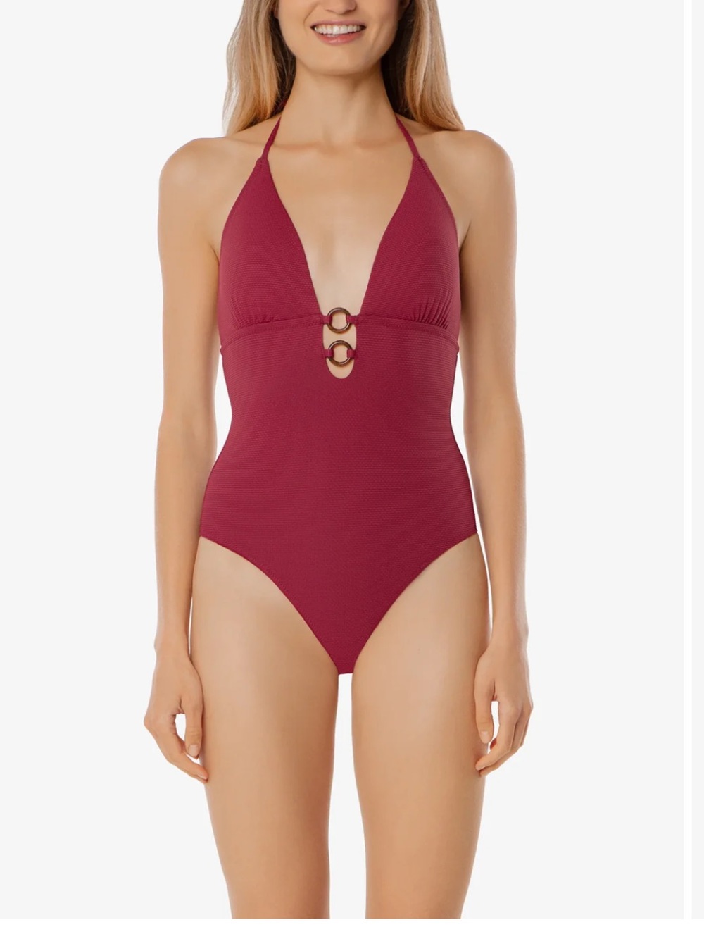 Helen Jon Merlot Cora Texture One piece Swimsuit
